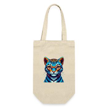 Ocelot Colorful Kawaii Cartoon Character Clipart - Gift Bag for Bottles - nature - Front