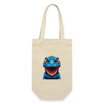 Lizard Colorful Kawaii Cartoon Character Clipart - Gift Bag for Bottles - nature - Front