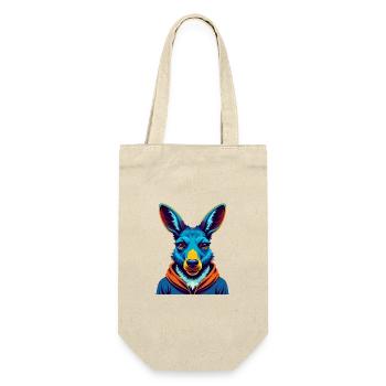 Kangaroo Colorful Kawaii Cartoon Character Clipart - Gift Bag for Bottles - nature - Front