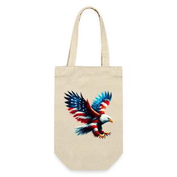 Adler Flagge USA USA Amerikanisch - Geschenkbeutel für Flaschen - Natur - Vorne
