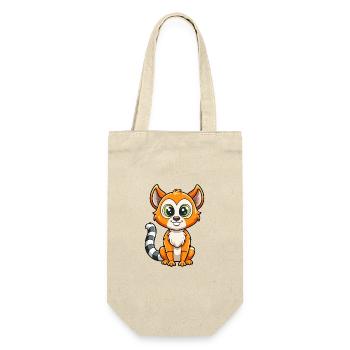 Lemur Cute Cartoon Character Kawaii Clipart - Gift Bag for Bottles - nature - Front