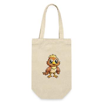 Hawk Cute Cartoon Character Kawaii Clipart - Gift Bag for Bottles - nature - Front