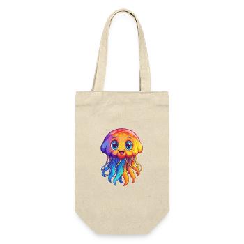 Sea Nettle Colorful Kawaii Cartoon Sea Animal - Gift Bag for Bottles - nature - Front