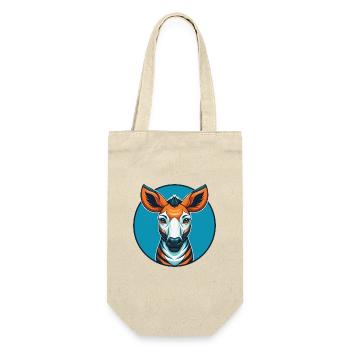 Okapi Cute Kawaii Cartoon Clipart Animal Pet Logo - Gift Bag for Bottles - nature - Front