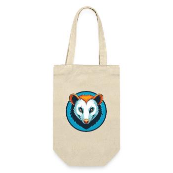 Opossum mignon drôle Kawaii dessin animé animal de compagnie logo - Sac à bouteille - nature - Devant