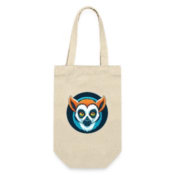 Lemur Cute Kawaii Cartoon Clipart Animal Pet Logo - Gift Bag for Bottles - nature - Front