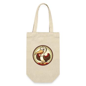 Pelican Colorful Kawaii Cartoon Character Clipart - Gift Bag for Bottles - nature - Front