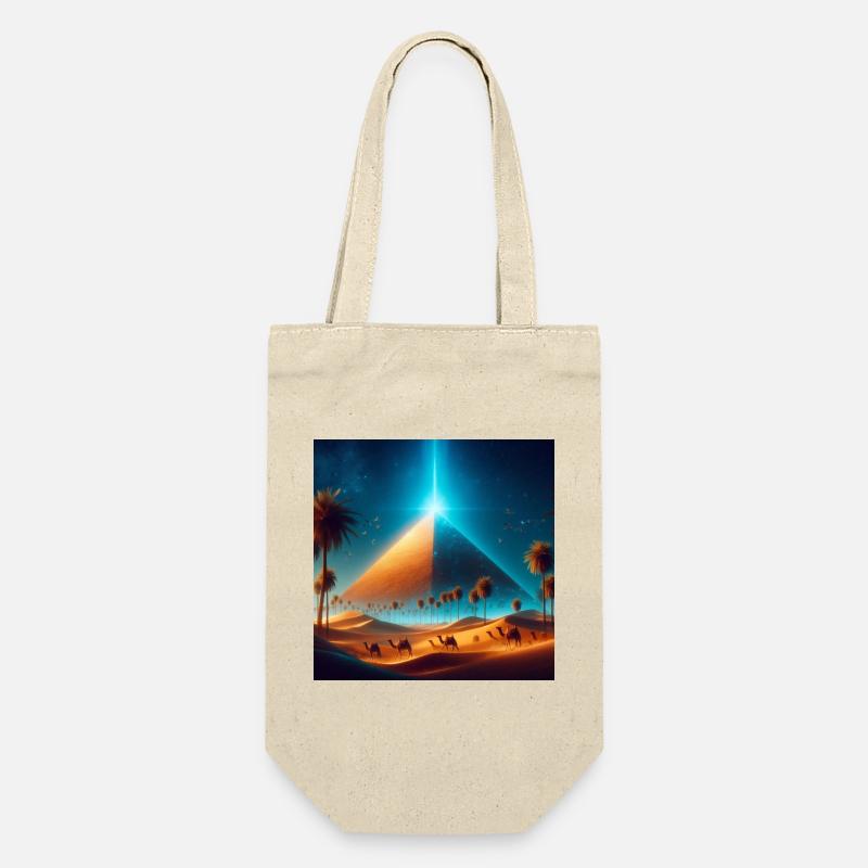 Pyramide 5 - Geschenkbeutel für Flaschen - Natur