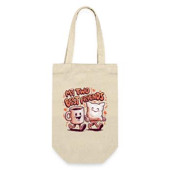 Coffee Mug and Pillow My Two Best Friends - Gift Bag for Bottles - nature - Front