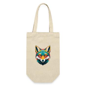Fox Cute Kawaii Cartoon Clipart Animal Face - Gift Bag for Bottles - nature - Front