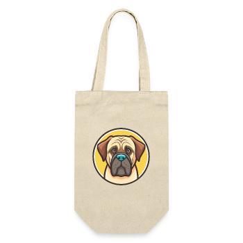 Englische Dogge Hund Rasse Karikatur Kawaii Clipart - Geschenkbeutel für Flaschen - Natur - Vorne