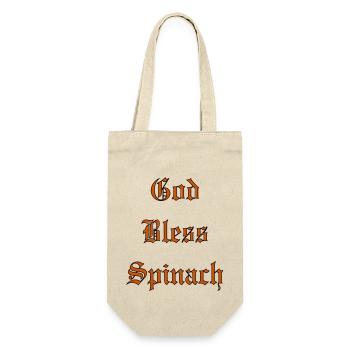 GodBlessSpinach - Geschenkbeutel für Flaschen - Natur - Vorne