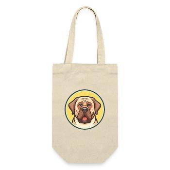 Spanish Mastiff Dog Breed Cartoon Kawaii Clipart - Gift Bag for Bottles - nature - Front