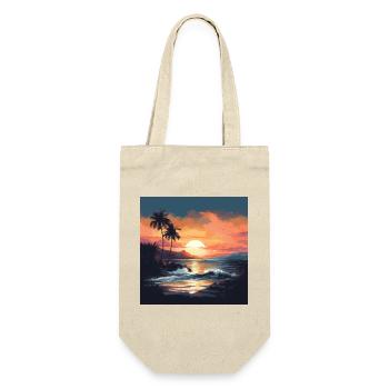 Tropical sunset on the beach - Gift Bag for Bottles - nature - Front