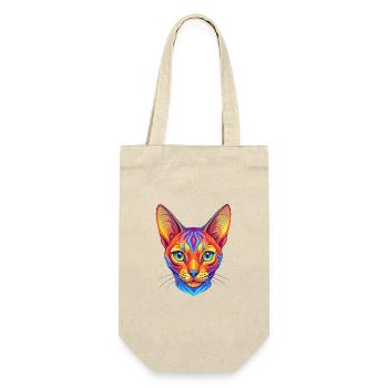 Ocicat Chat Race Dessin Animé Kawaii Animal Pet - Sac à bouteille - nature - Devant