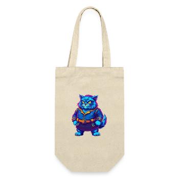 Highlander Katzenrasse Cartoon Kawaii Tier Haustier - Geschenkbeutel für Flaschen - Natur - Vorne