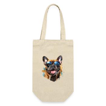 Frenchie with sunglasses - Gift Bag for Bottles - nature - Front