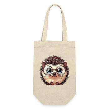 Igel - Geschenkbeutel für Flaschen - Natur - Vorne