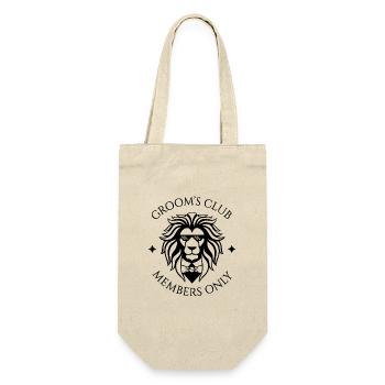 Groom's Club - Members Only - Geschenkbeutel für Flaschen - Natur - Vorne