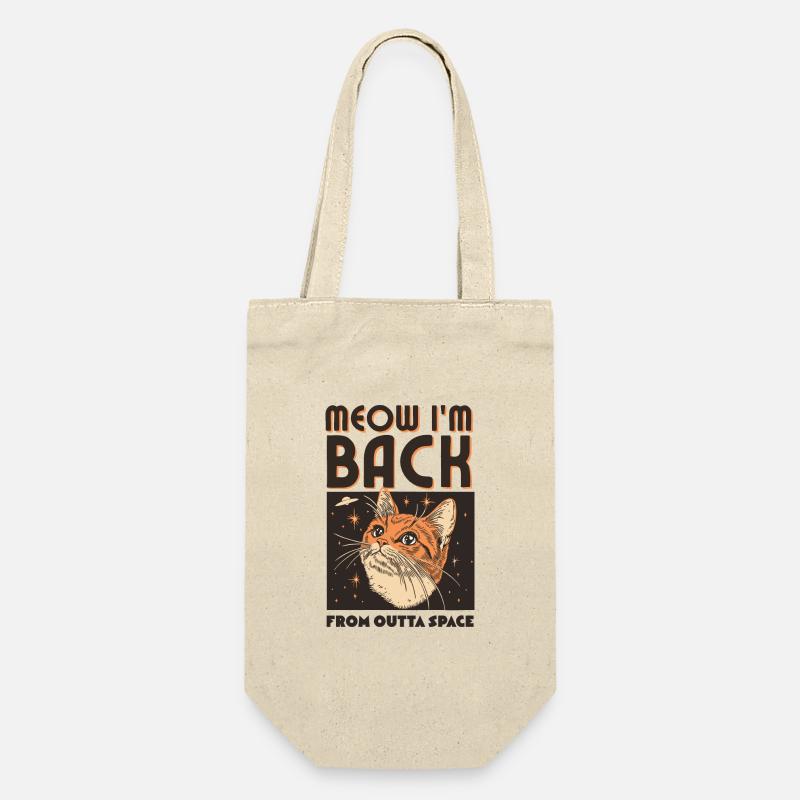 Meow I’m Back - Geschenkbeutel für Flaschen - Natur