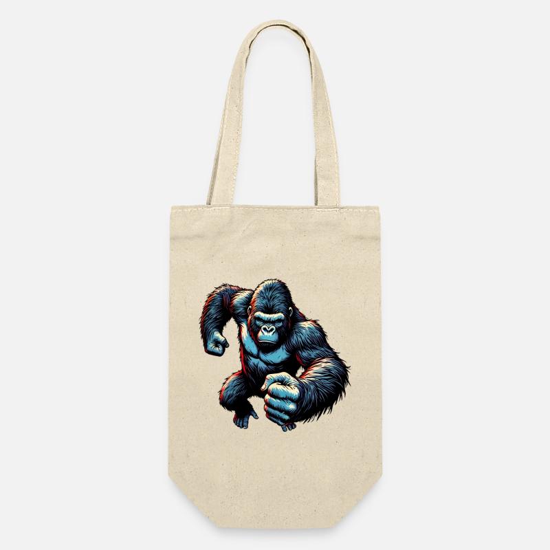 Gorilla - Geschenkbeutel für Flaschen - Natur