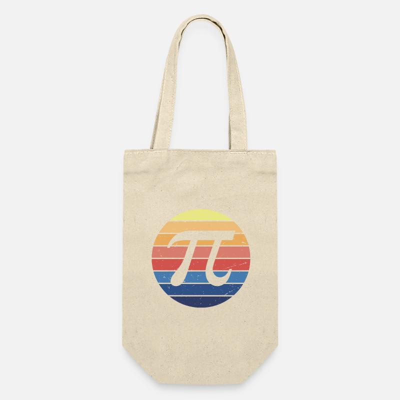Math Pi Rétro - Sac à bouteille - nature