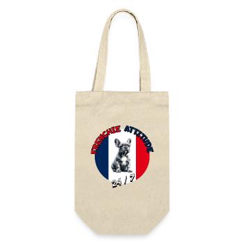 Frenchie Attitude 24/7 - French Bulldog - Gift Bag for Bottles - nature - Front