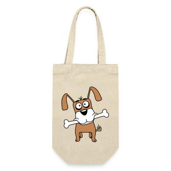 Funny Dog Big Bone Mouth Mouth Hunger Cool - Gift Bag for Bottles - nature - Front