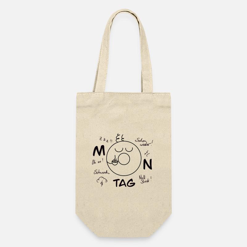 Montag Blues - Geschenkbeutel für Flaschen - Natur