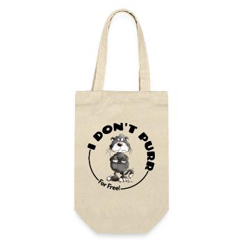 Grumpy I Don't Purr Cat Saying Cats - Gift Bag for Bottles - nature - Front