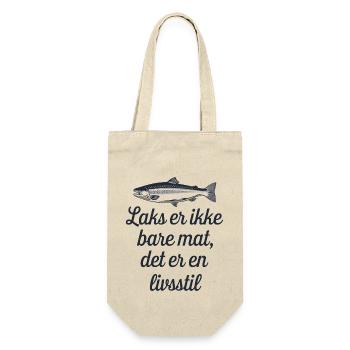 Laks er ikke bare mat det er en livsstil - Geschenkbeutel für Flaschen - Natur - Vorne