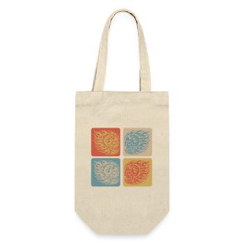 Flaming Skull – Biker & Rocker Style - Gift Bag for Bottles - nature - Front
