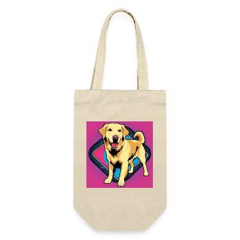 Comic Dog - Golden Retriever - Gift Bag for Bottles - nature - Front