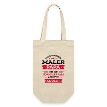 MALER PAPA: GEBURTSTAG WEIHNACHTEN VATERTAG - Geschenkbeutel für Flaschen - Natur - Vorne