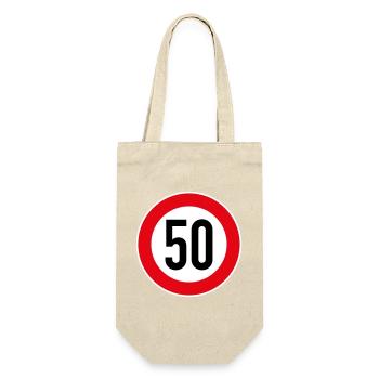 50 Birthday - Gift Bag for Bottles - nature - Front