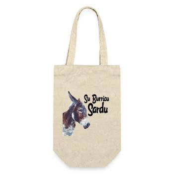 Sardinien Esel Porträt Aquarell - Geschenkbeutel für Flaschen - Natur - Vorne