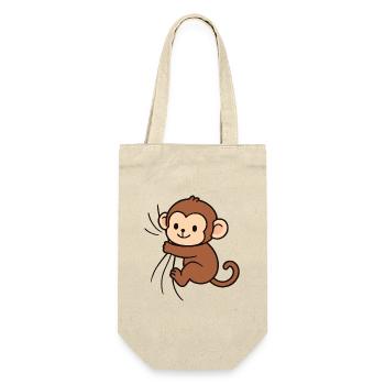 Dear little monkey - Gift Bag for Bottles - nature - Front