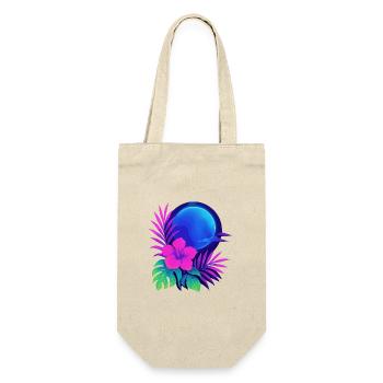 Neon Tropic Moon - Geschenkbeutel für Flaschen - Natur - Vorne