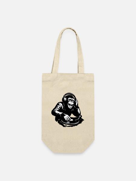 DJ The Monkey Danse à la Banksy - Sac à bouteille - nature