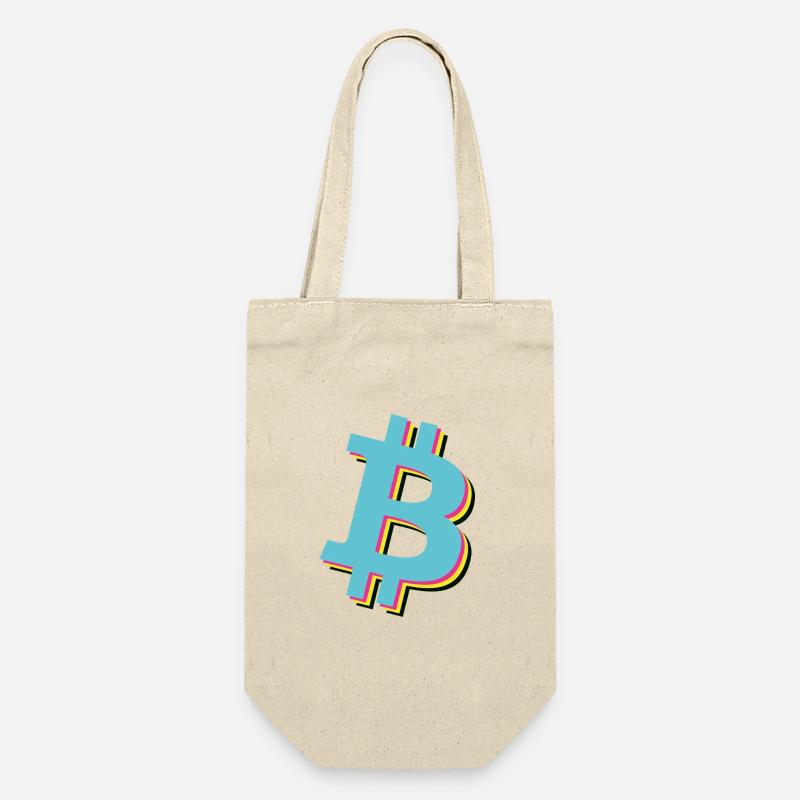 Bitcoin B CMYK Style - Geschenkbeutel für Flaschen - Natur