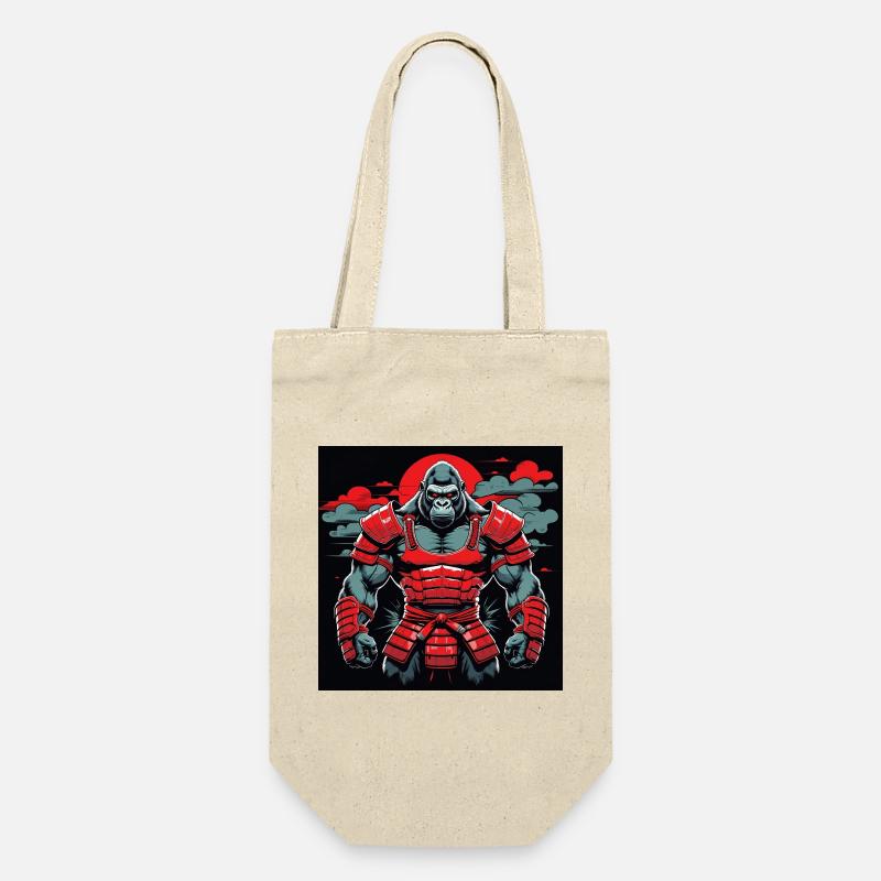 Primal Ronin – Der Samurai-Gorilla - Geschenkbeutel für Flaschen - Natur