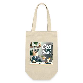 CEO of Chill - Geschenkbeutel für Flaschen - Natur - Vorne