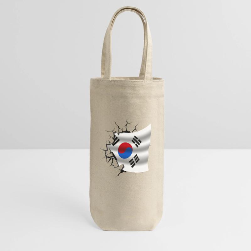 Drapeau de la Corée - Corée - Drapeau Broken Design Sac à bouteille