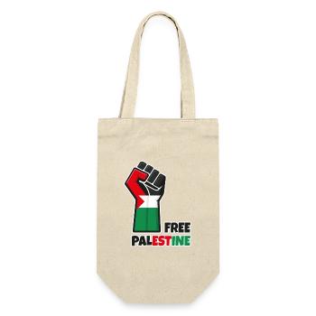 Poing levé avec drapeau palestine. Free Palestine - Sac à bouteille - nature - Devant
