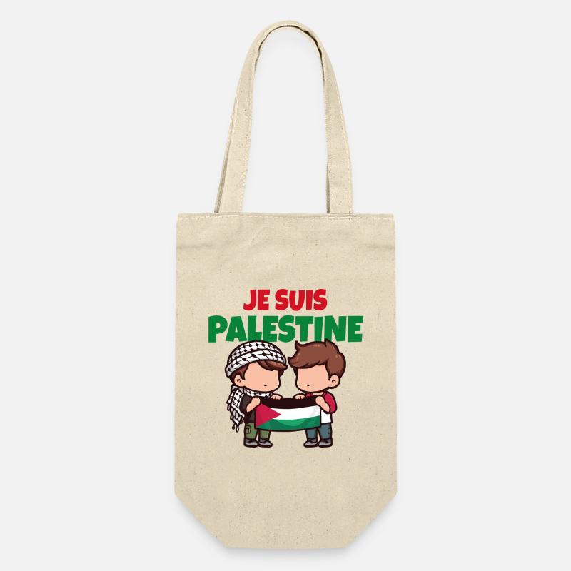 Je suis Palestine. Amis avec drapeau et Keffieh - Sac à bouteille - nature