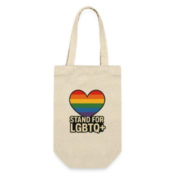 Pride Heart LGBT Support Design - Gift Bag for Bottles - nature - Front