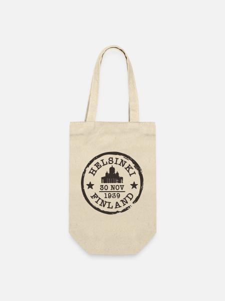 Vintage Helsinki Finnland Reise Poststempel Design - Geschenkbeutel für Flaschen - Natur