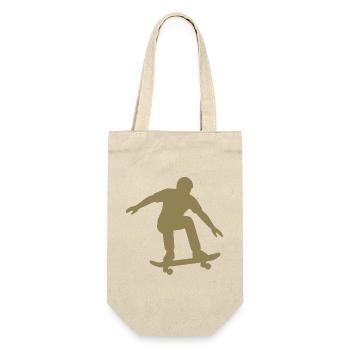 Minimalist Skateboarder Silhouette Sport - Gift Bag for Bottles - nature - Front