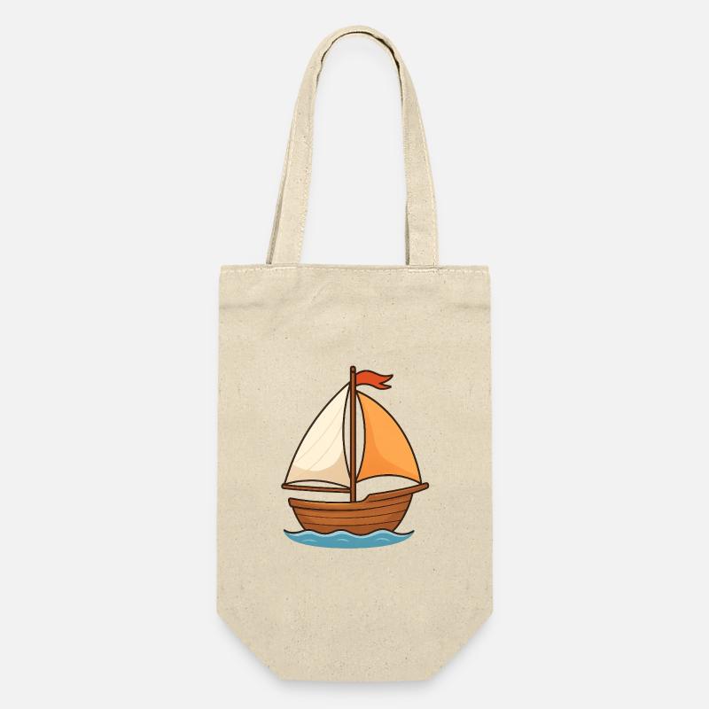 Voilier maritime conception d’aquarelle - Sac à bouteille - nature