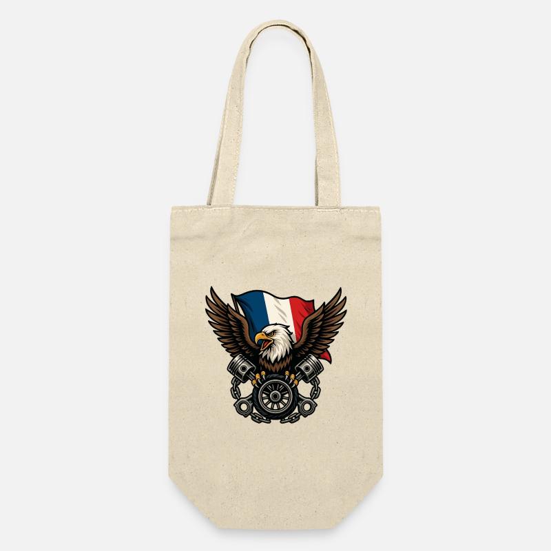 Aigle français avec drapeau  - Sac à bouteille - nature